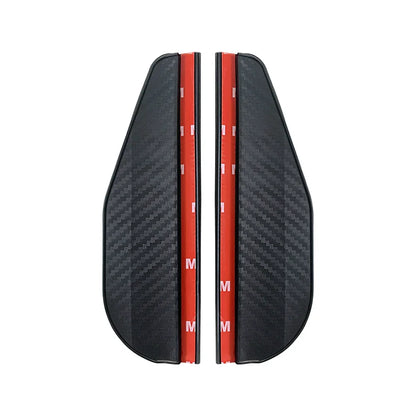 2er Set Auto Rückspiegel Regen- & Sonnenschutz – Carbon Fiber Rain Eyebrow Spiegelabdeckung für klare Sicht