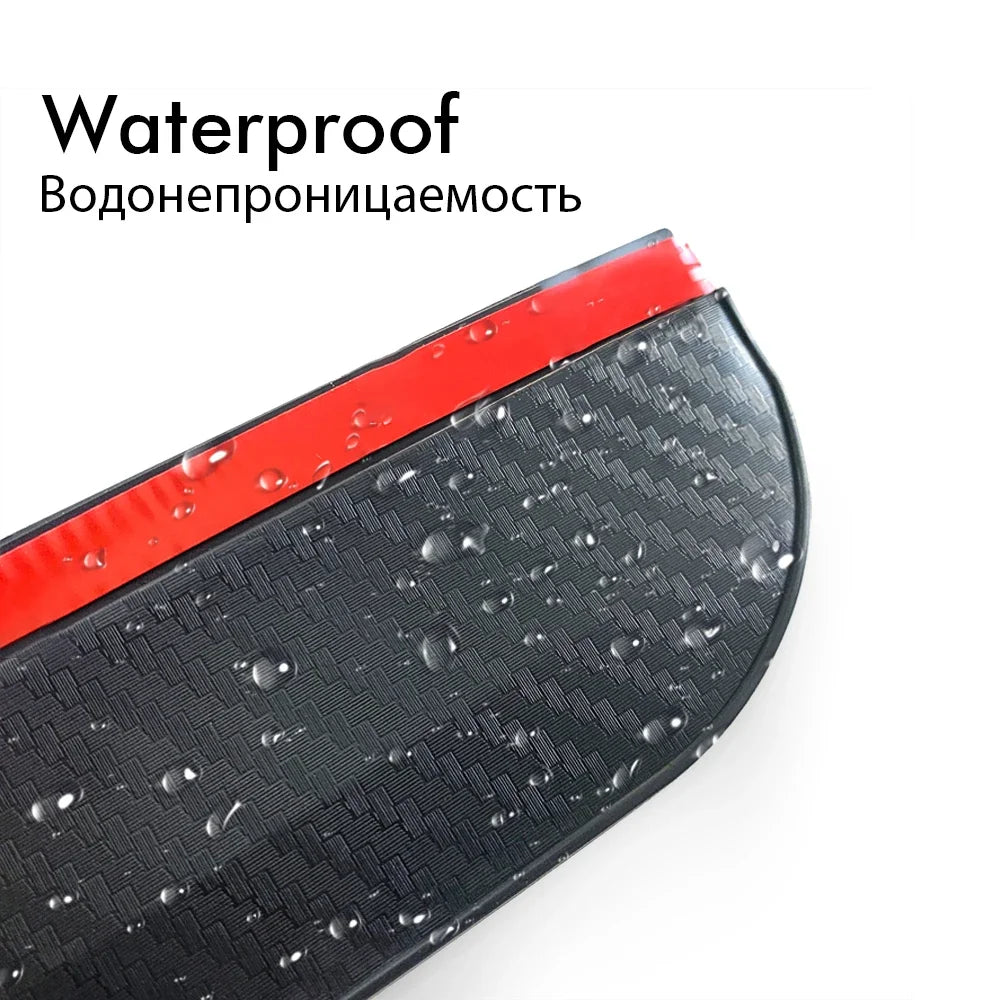 2er Set Auto Rückspiegel Regen- & Sonnenschutz – Carbon Fiber Rain Eyebrow Spiegelabdeckung für klare Sicht